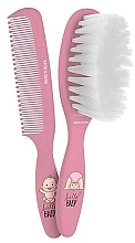Набор детских расчесок, розовый - Beter Child's Hairedressing Set — фото N1