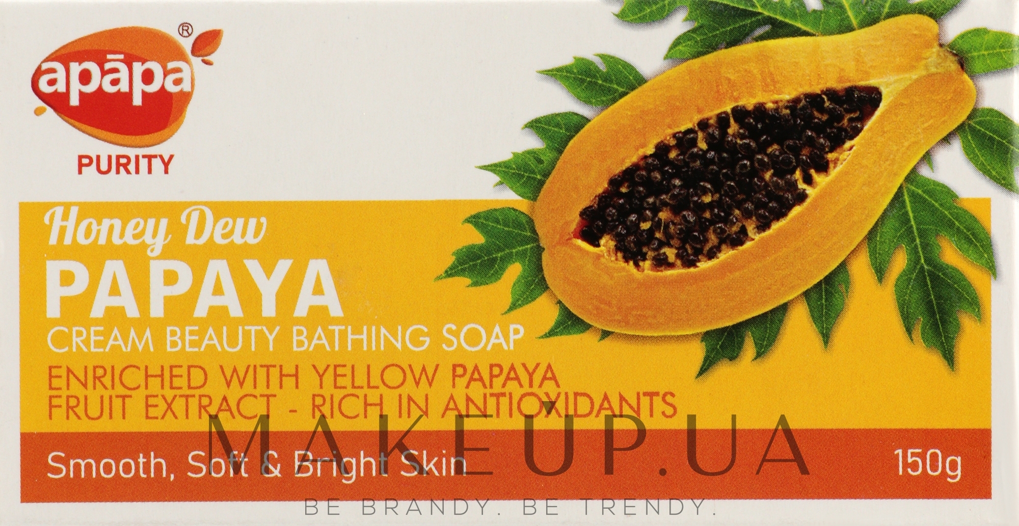 Антиоксидантное мыло с экстрактом желтой папайи "Медовый цвет" - Apapa Purity Honey Dew Papaya — фото 150g