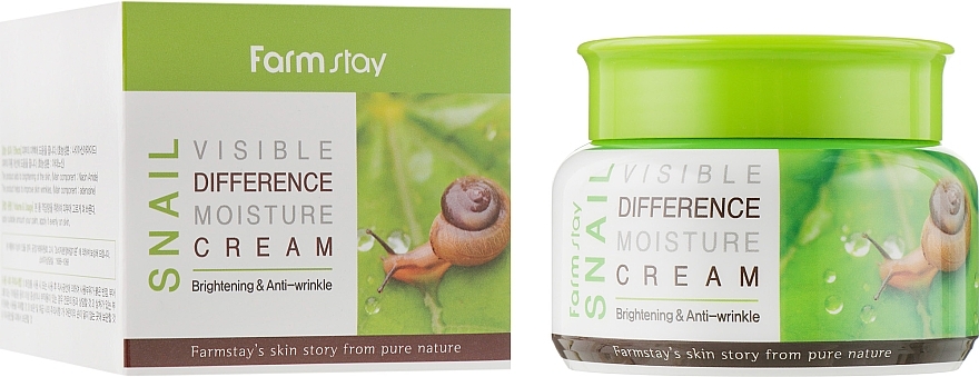 УЦЕНКА Увлажняющий крем с улиточным муцином - Farmstay Snail Visible Difference Moisture Cream * — фото N1