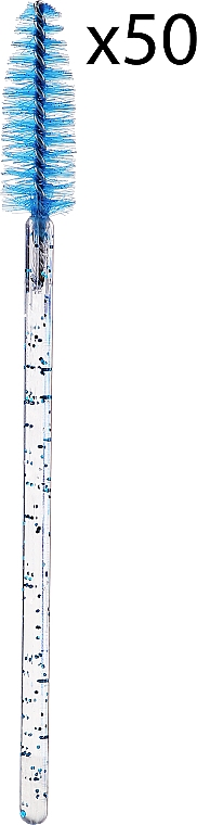 Одноразовые щеточки для ресниц и бровей, прозрачно-голубые - Lewer — фото N1
