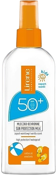 Детское солнцезащитое молочко с ароматом ванили SPF 50 - Lirene Kids Sun Protection Milk SPF 50 — фото N1
