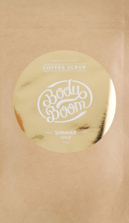 Кавовий скраб для тіла - BodyBoom Coffe Scrub Shimmer Gold — фото N3