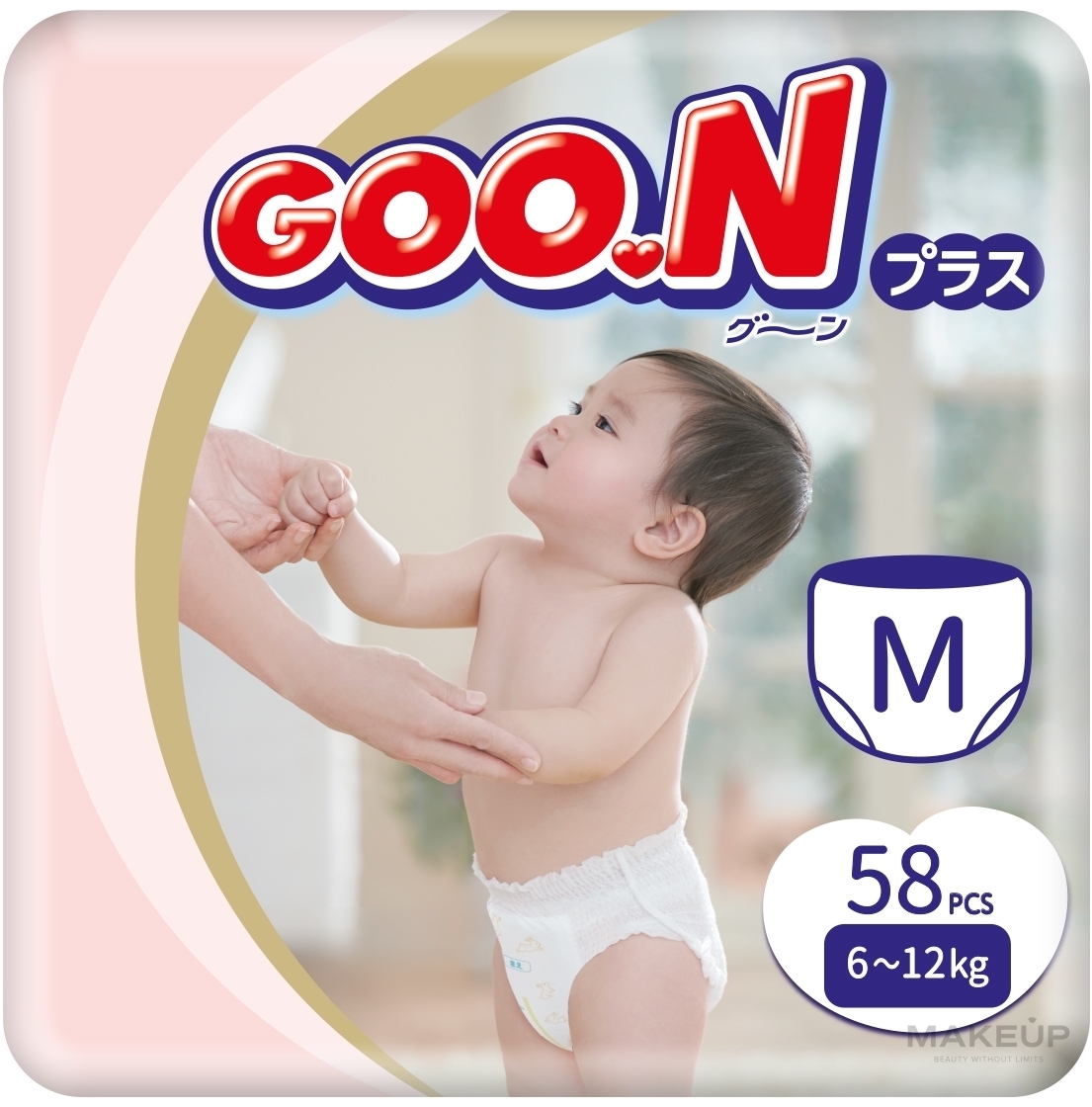 Трусики-подгузники GOO.N Plus для детей 6-12 кг (размер M, унисекс, 58 шт) - Goo.N Plus — фото 58шт