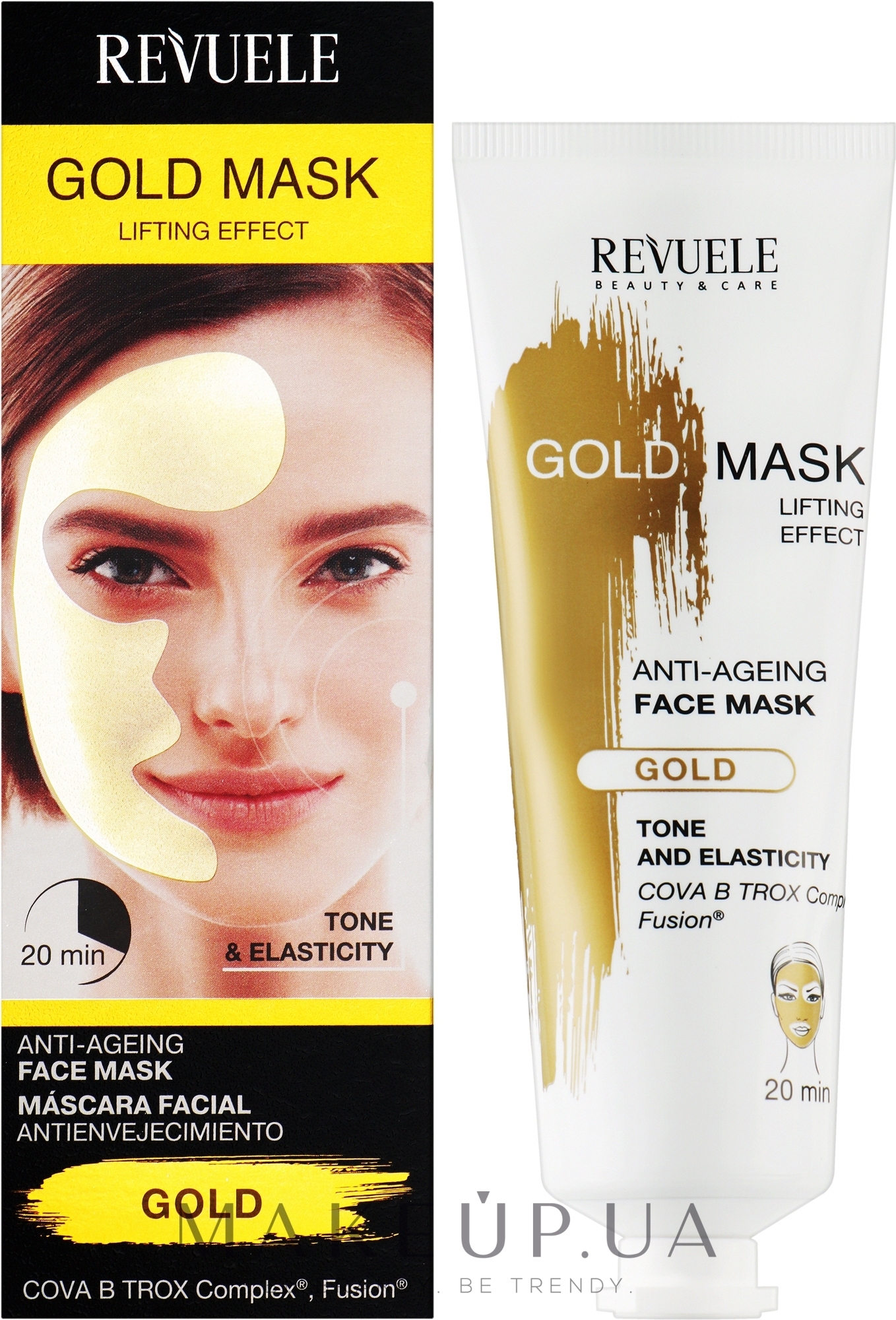 Антивозрастная маска для лица - Revuele Gold Face Mask Lifting Effect Anti-Age — фото 80ml