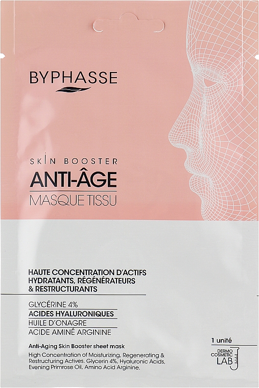 Тканинна маска для обличчя - Byphasse Skin Booster Anti-Aging Sheet Mask — фото N1