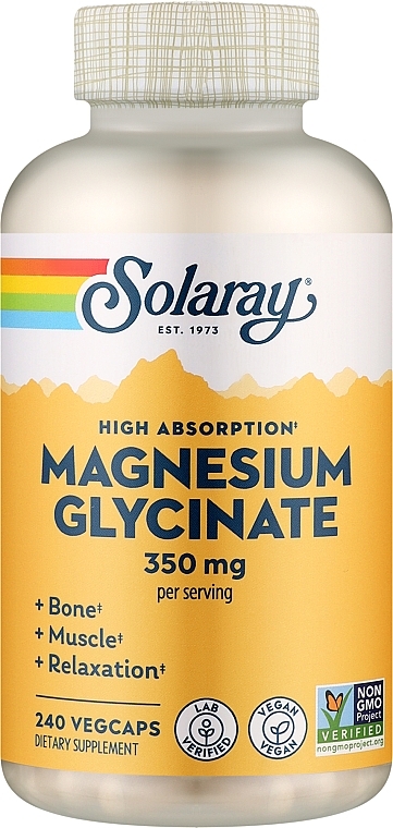 Пищевая добавка "Магний глицинат", 350 мг - Solaray Magnesium Glycinate 350 mg — фото N3