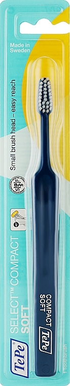 Зубна щітка Select Compact Soft, м'яка, темно-синя - TePe Comfort Toothbrush — фото N1