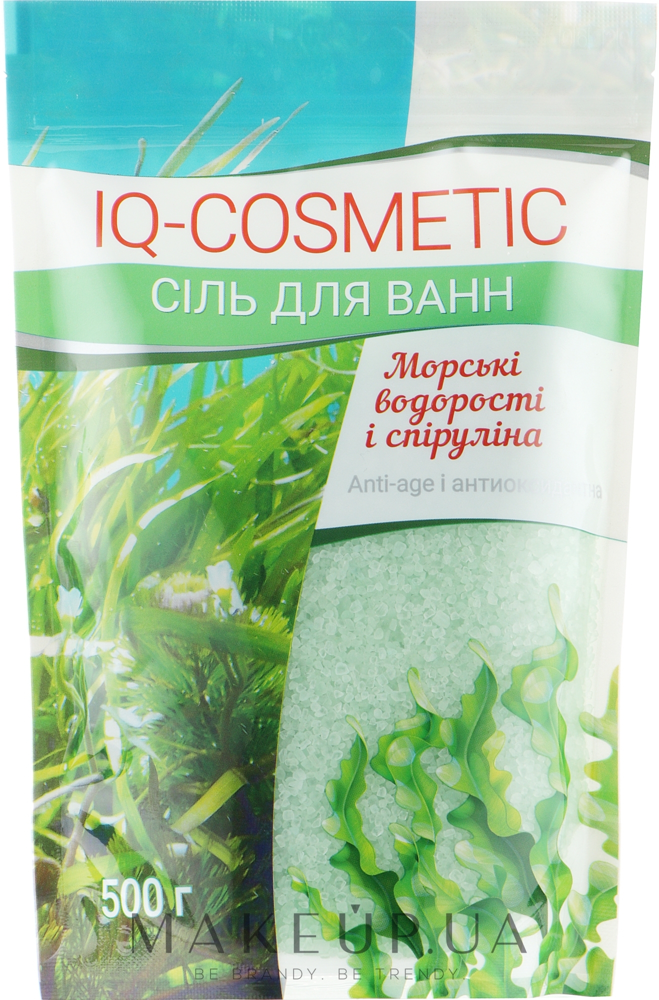 Сіль для ванни "Морські водорості й мікроелементи" - IQ-Cosmetic — фото 500g