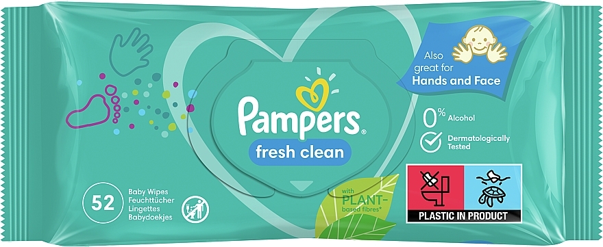 Детские влажные салфетки "Fresh Clean", 52 шт - Pampers