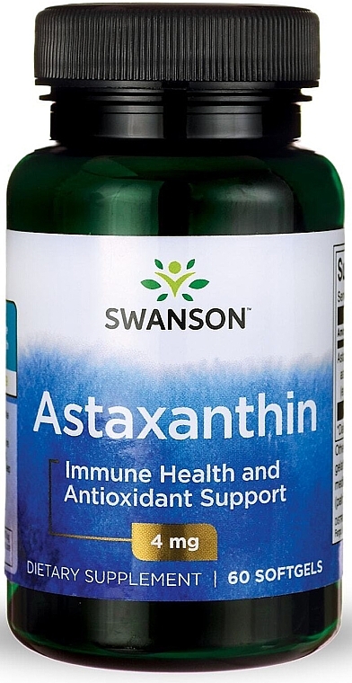 Харчова добавка "Астаксантин", м'які капсули - Swanson Astaxanthin 4 mg — фото N1