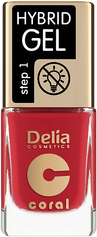 Гель-лак для ногтей - Delia Cosmetics Coral Nail Hybrid Gel — фото N1