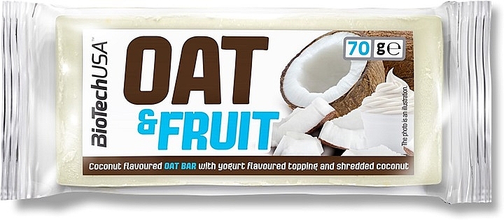 Протеиновый батончик "Овес и фрукты. Кокос-йогурт" - BiotechUSA Oat & Fruits Bar — фото N1