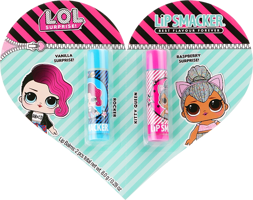Набор бальзамов для губ - Lip Smacker L.O.L. Surprise! Rocker+Kitty Queen (lip/balm/2х4g) — фото N1