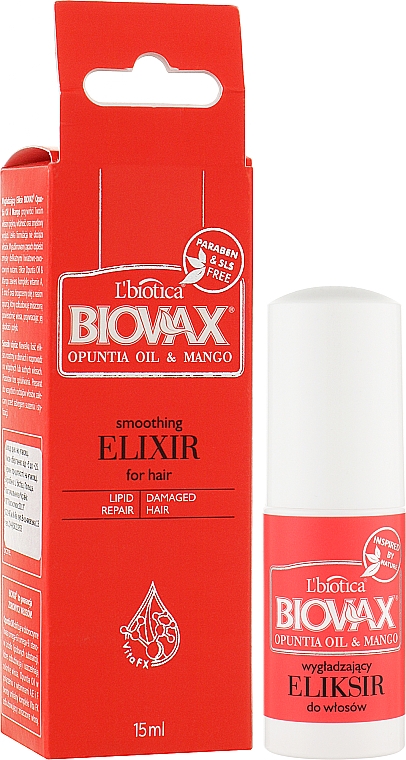 Еліксир для волосся "Манго" - L'biotica Biovax Opuntia Oil & Mango Elirsir — фото N2