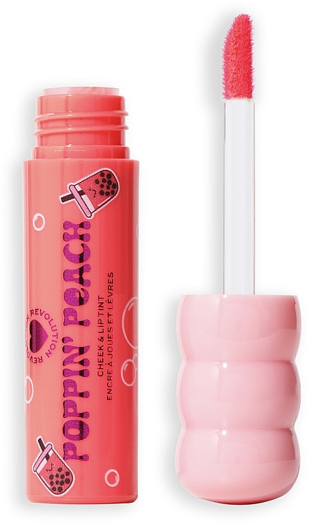 Тинт-румяна - I Heart Revolution Bubble Tea Blush + Lip Tint Nude — фото N2