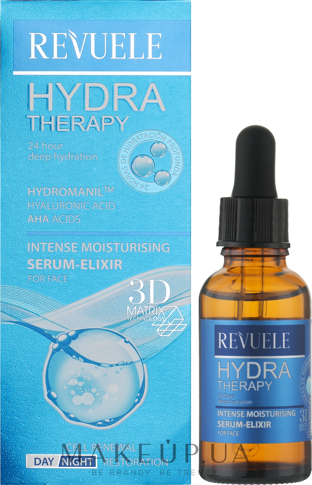 Интенсивная увлажняющая сыворотка для лица - Revuele Hydra Therapy Intense Moisturising Serum Elixir — фото 30ml