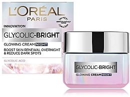 Ночной осветляющий крем для лица - L'Oreal Paris Glycolic-Bright Glowing Night Cream — фото N3