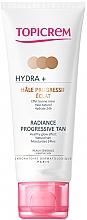 Крем-автозагар для лица и шеи - Topicrem Hydra+ Radiance Progressive Tan — фото N1