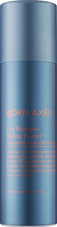 Сухий шампунь для волосся - BjOrn AxEn Dry Shampoo Styling Powder — фото N1
