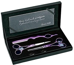 Набор ножниц и бритва, фиолетовый - Artero Symet 5.5 & Creative L43 (sciss/2pcs + razor/1pcs) — фото N1