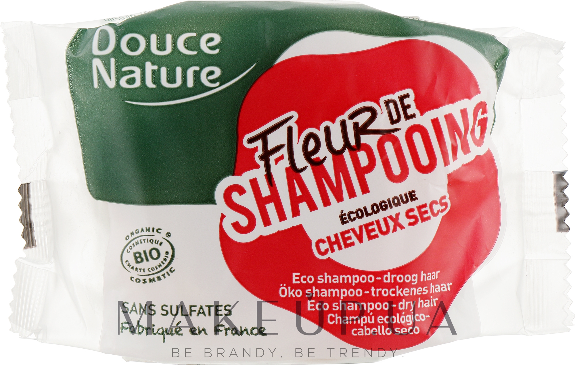 Твердий шампунь для сухого волосся - Douce Nature Fleur De Shampoo — фото 85g