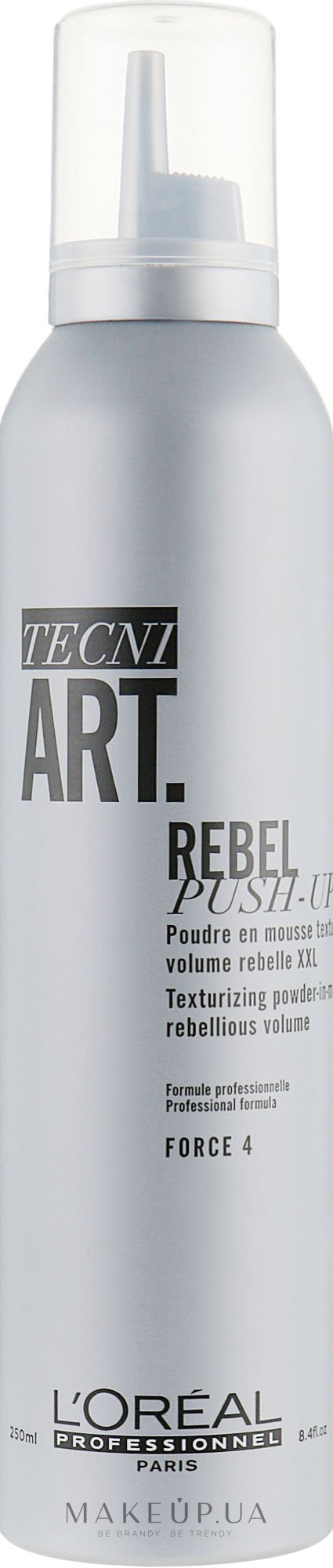 Пудровый мусс для создания текстуры и ультра-объема волос - L'Oreal Professionnel Tecni.Art Rebel Push-Up — фото 250ml