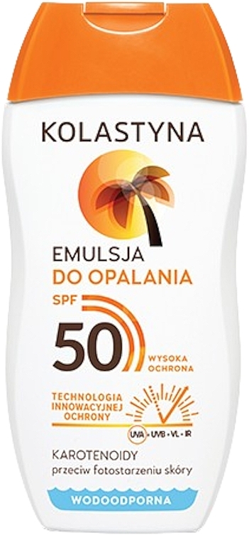 Водостойкая эмульсия для загара - Kolastyna Suncare Emulsion SPF 50  — фото N1