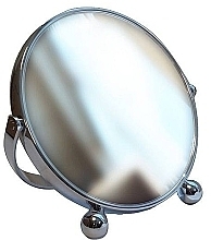 Зеркало круглое настольное, хромированное, 13 см - Acca Kappa Chrome ABS Mirror 1x/5x — фото N1