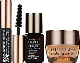 ПОДАРУНОК! Косметичка з наповненням - Estee Lauder (serum/7ml + cr/7ml + mascara/2,8ml + bag) — фото N2