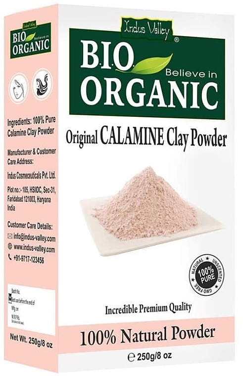 Порошок каламиновой глины - Indus Valley Bio Organic Calamine Clay Powder — фото N1