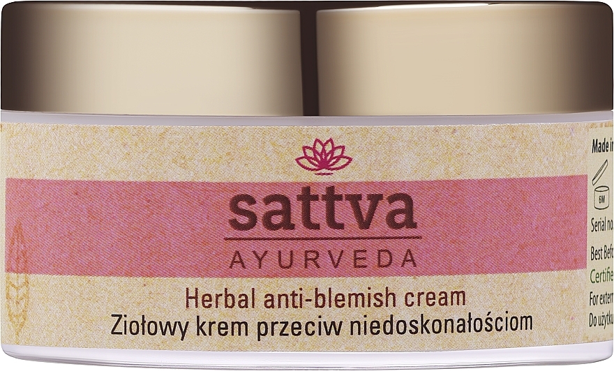 Крем для рівного тону обличчя - Sattva Ayurveda Anti-Blemish Cream — фото N1