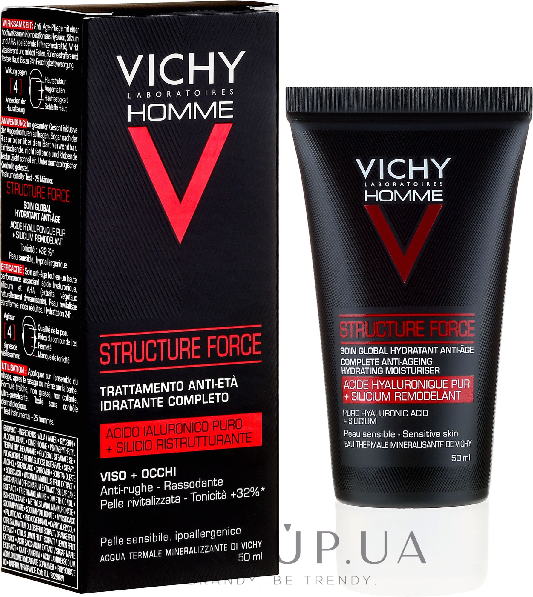 Флюїд для обличчя - Vichy Homme Structure Force Complete Anti-ageing Hydrating Moisturiser — фото 50ml