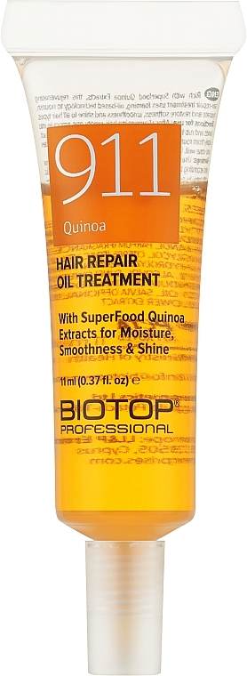 Олія для волосся з протеїнами кіноа - Biotop 911 Hair Repair Ampoules — фото N4