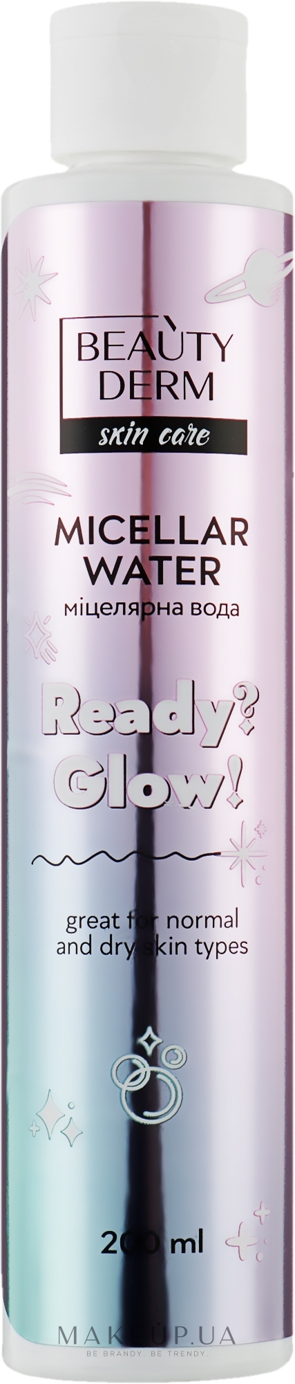 Мицеллярная вода для снятия макияжа Ready? Glow! - Beauty Derm — фото 200ml