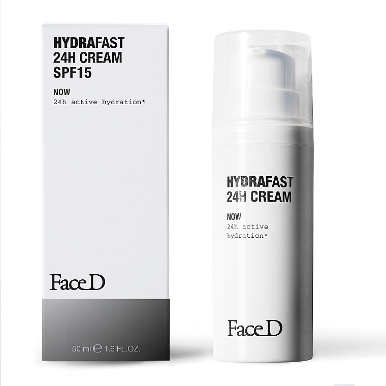 Крем для обличчя, що швидко поглинається - FaceD Hydrafast 24H Cream SPF15 — фото N2