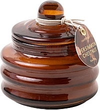 Ароматична свічка "Хурма і каштан" - Paddywax Beam Glass Candle Amber Persimmon Chestnut — фото N1