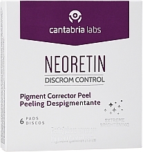 Освітлювальний пілінг для обличчя - Cantabria Labs Neoretin Discrom Control Pigment Peel Pads — фото N1