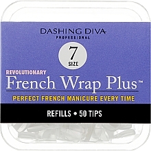 Духи, Парфюмерия, косметика Типсы узкие "Френч Смайл+" - Dashing Diva French Wrap Plus White 50 Tips (Size-7)