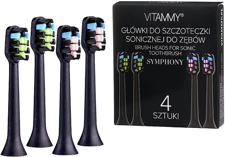 Насадка для электрической зубной щетки "Symphony Black" - Vitammy — фото N1