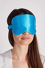 Маска для сну з натурального шовку з мішечком, блакитна - de Lure Sleep Mask — фото N2