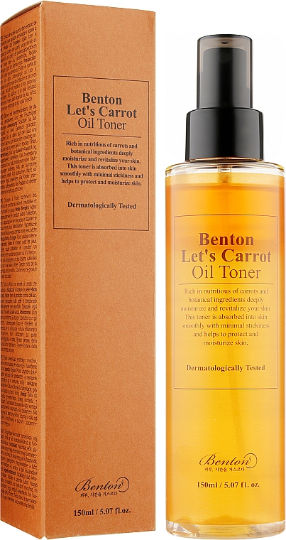 Двофазний тонер з олією моркви - Benton Let’s Carrot Oil Toner — фото N2