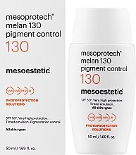 Тональний сонцезахисний крем - Mesoestetic Mesoprotech Melan Pigment Control 130+ SPF50+ — фото N2