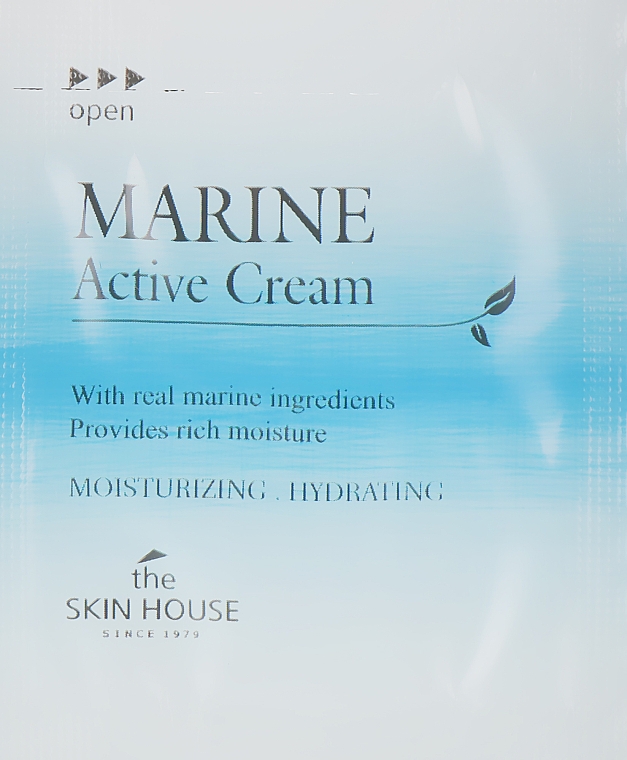 Увлажняющей крем с керамидами - The Skin House Marine Active Cream (пробник) — фото N1