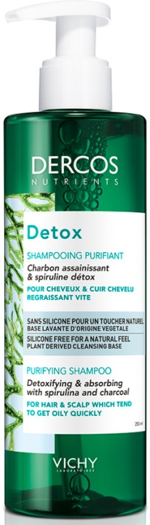 Глубоко очищающий шампунь - Vichy Dercos Nutrients Detox Shampoo — фото N1