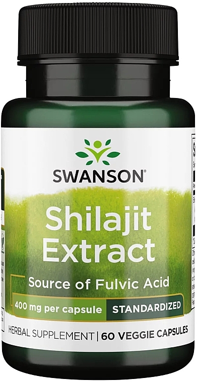 Дієтична добавка "Екстракт муміє", 400 мг - Swanson Shilajit Extract — фото N1