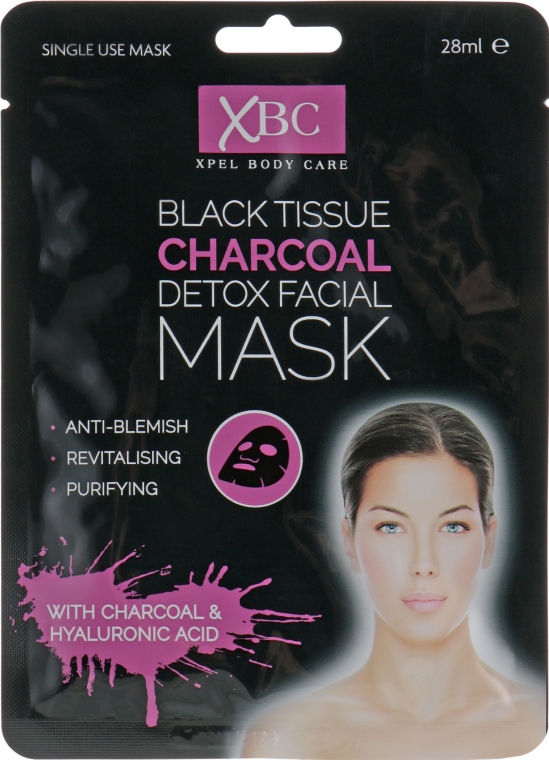 Маска для глубокого очищения лица с активированным углём - Xpel Marketing Ltd Charcoal Detox Facial Mask — фото N1