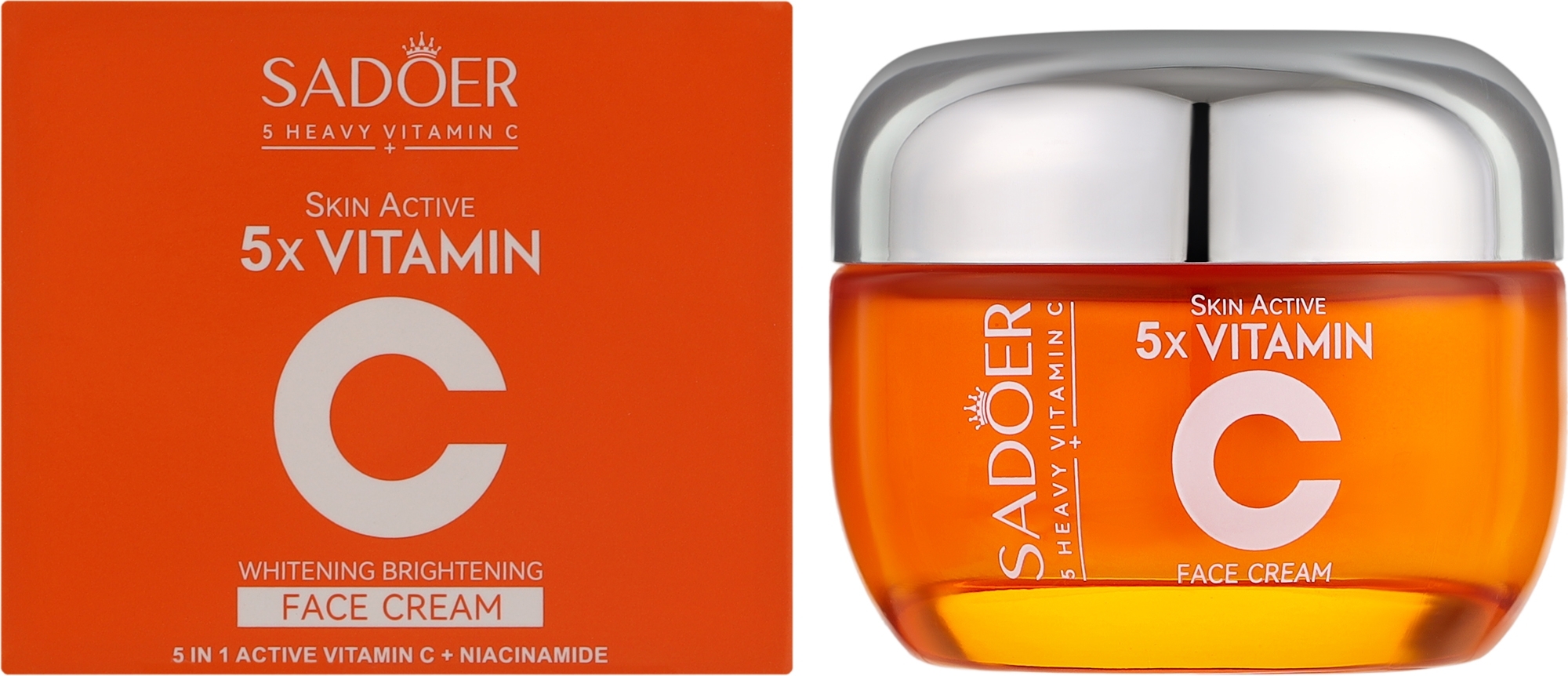 Крем для обличчя з вітаміном С - Sadoer 5X Vitamin C Face Cream — фото 50g