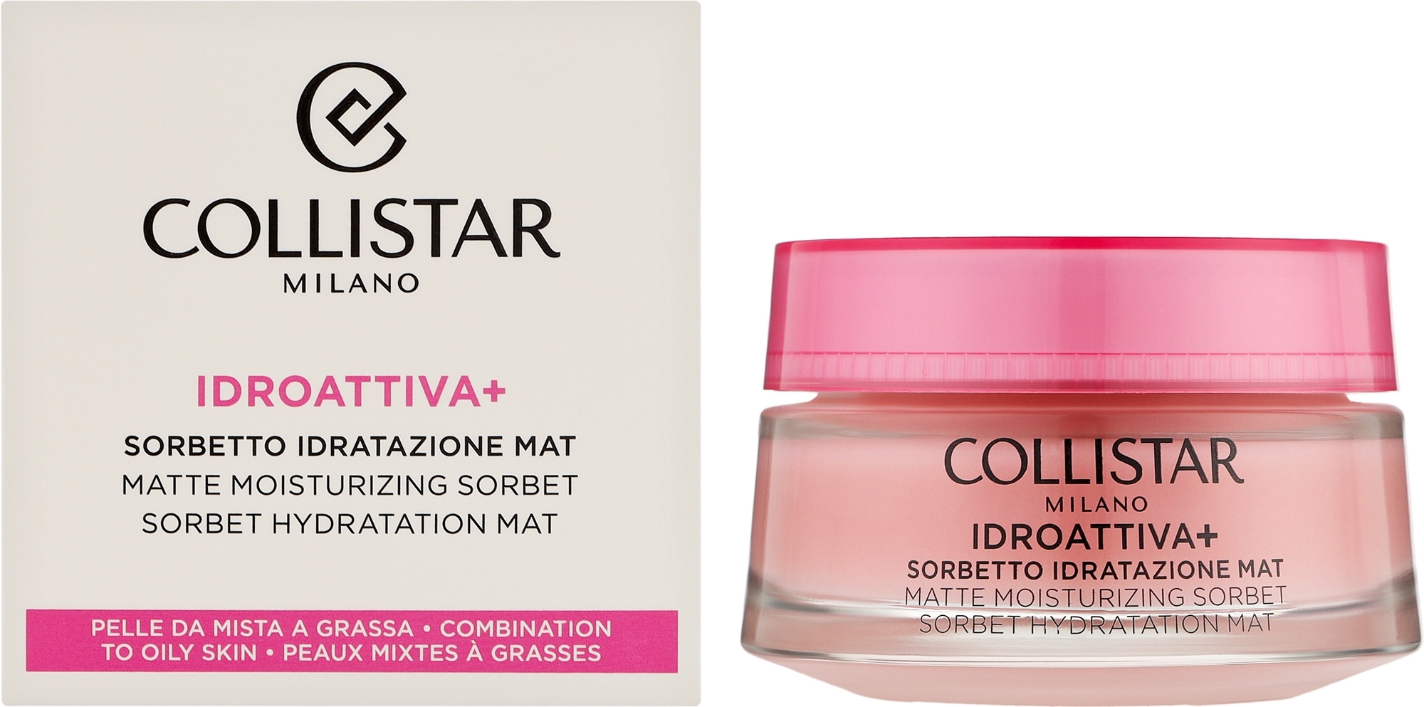 Матирующий крем-сорбет для комбинированной и жирной кожи - Collistar Idroattiva+ Matte Moisturising Sorbet — фото 50ml