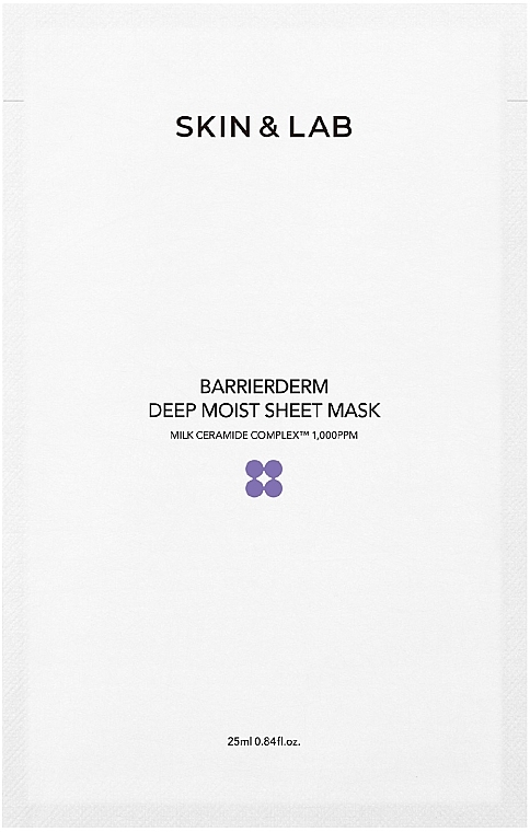 Тканинна маска для обличчя - Skin&Lab Barrierderm Deep Moisture Sheet Mask — фото N1