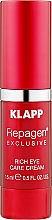 Парфумерія, косметика Живильний крем для повік - Klapp Repagen Exclusive Rich Eye Care